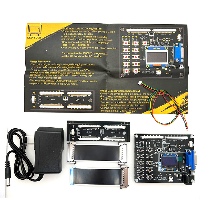 Prijenosni alat za testiranje za podešavanje napona logičke ploče (VGH/VGL/VCOM), online podešavanje, bez računala, offline programiranje, za popravak televizora