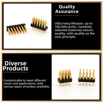 Pogopin konektor, mosadz, pozlátený pružinový kolík, patchový typ, pre inteligentné hodinky a Bluetooth slúchadlá, vodivý nabíjací kolík