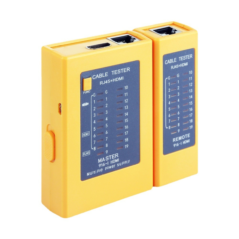 Мрежов тест инструмент за HDMI и RJ45 | Hengli HDMI Cable Tester | тества HDMI HD кабел и RJ45 мрежов кабел, тегло 220 г, гаранция 1 година