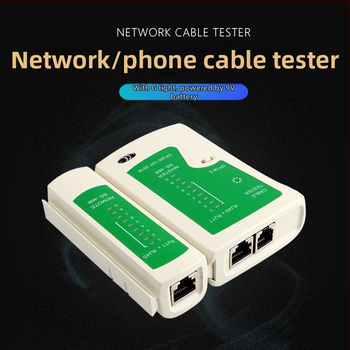 Sieťový testovací prístroj Waldnews NS486AT-1 na testovanie pripojení sieťového kábla a telefónnej linky; uvedený na trh v roku 2023; záruka 1 rok; OEM dostupný