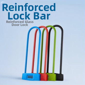 Üvegajtó zár, U-alakú, 4 számjegyű jelszóval, cinkötvözet, modell YF20708, magáncímke elérhető