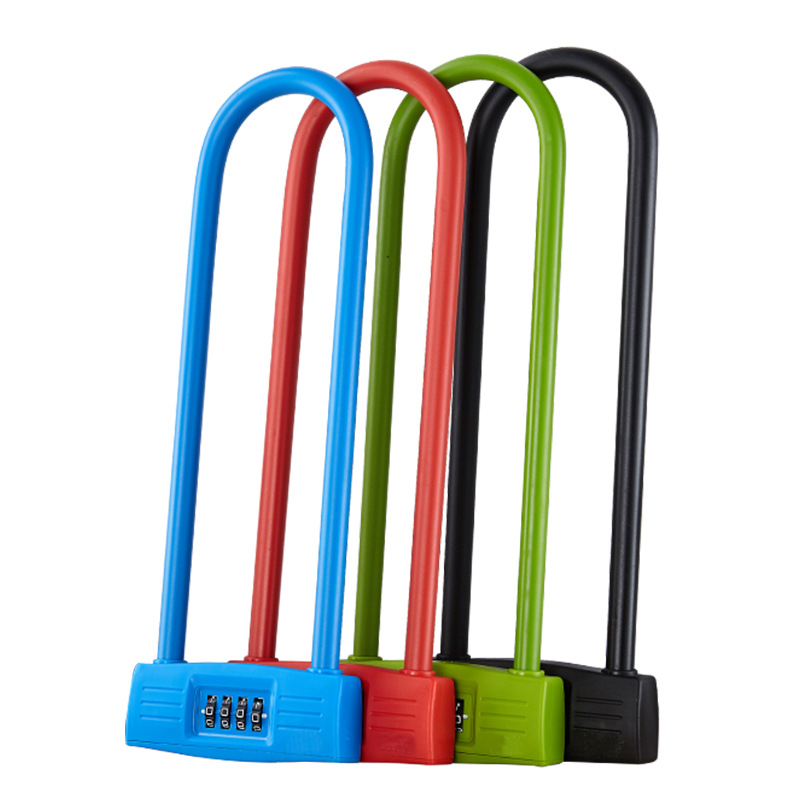 Üvegajtó zár, U-alakú, 4 számjegyű jelszóval, cinkötvözet, modell YF20708, magáncímke elérhető