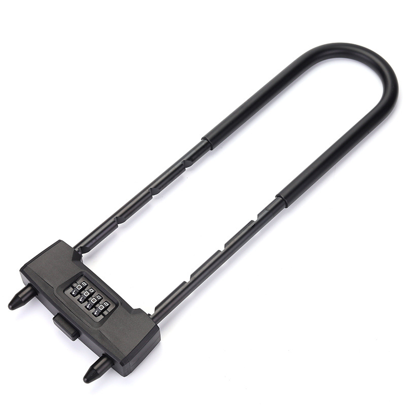 Brava za staklena vrata s lozinkom — produženi U-oblik dizajn, tijelo od cinkovog legura, za uredske staklene vrata (Model: Glass Door Lock; Stil: Moderno pojednostavljeno; Način otključavanja: Lozinka)