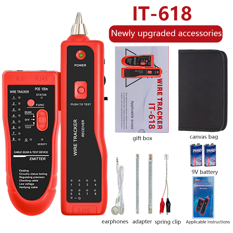 Интелигентен цифров тестер за линии ITMJ-868, мултифункционален търсач на линии, POE тестер за мрежа, защита срещу изгаряне, защита от смущения, OEM наличен, 1 година гаранция.