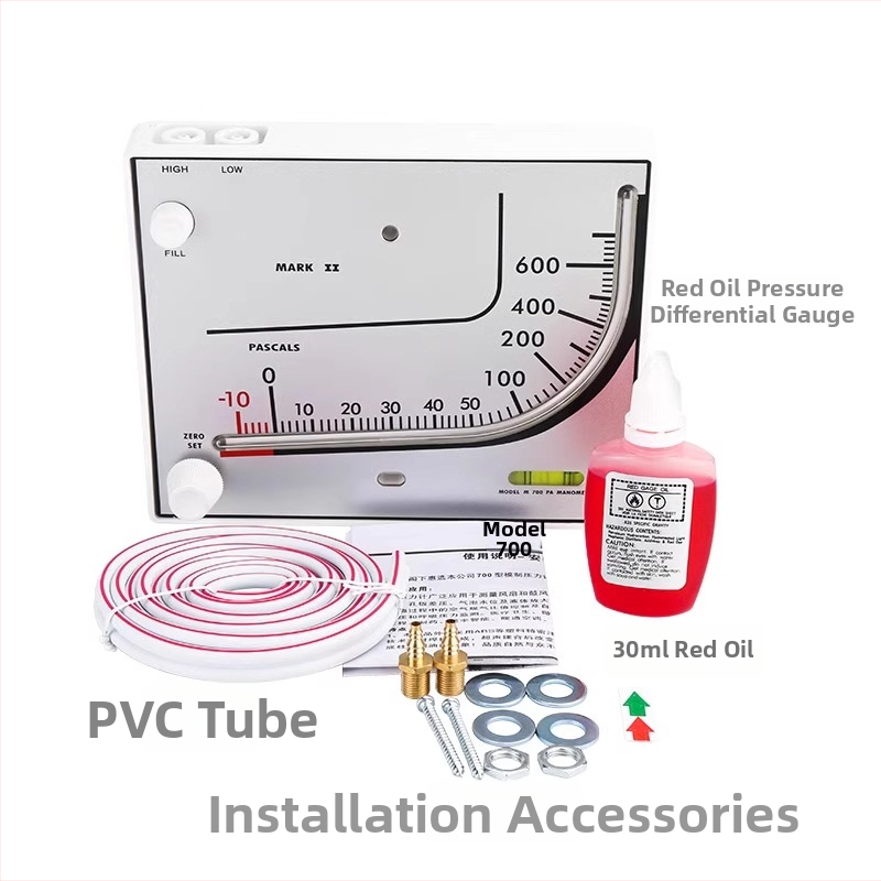 TEA700 diferencijalni tlak mjerilo za čiste prostorije, uzgojne farme i farmaceutske tvornice, točnost 3 %, maksimalni radni tlak 0,7, opseg mjerenja 10–700, dimenzije 190×150×30 mm