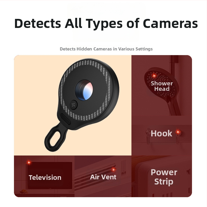 Infračervený detektor proti špehom pre hotely a súkromné priestory, USB nabíjaný detektor kamier, Model 661 • Značka G.l • Rozsah 5 m • Napätie 3 V