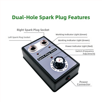 Automobilový tester zapaľovacej sviečky, dvojitá tryska, detektor vysokotlakového zapaľovania — model 323-01, značka There Shun, ABS