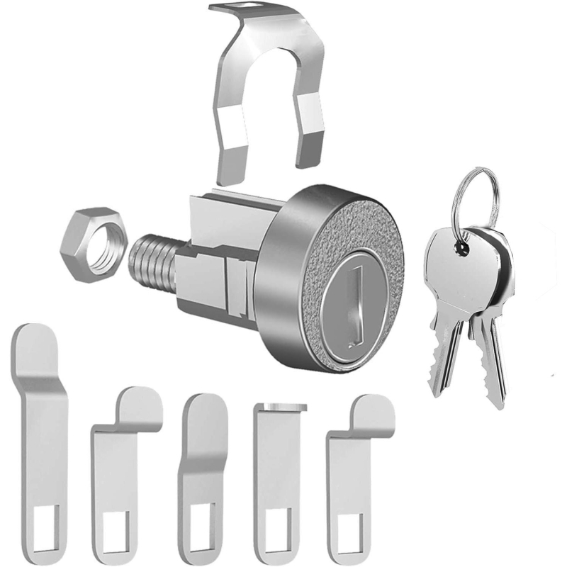 LIKAYO PD103-16 Szekrény/posta zárak készlet, 5 db, cinkötvözet, minden zárhoz saját kulcs
