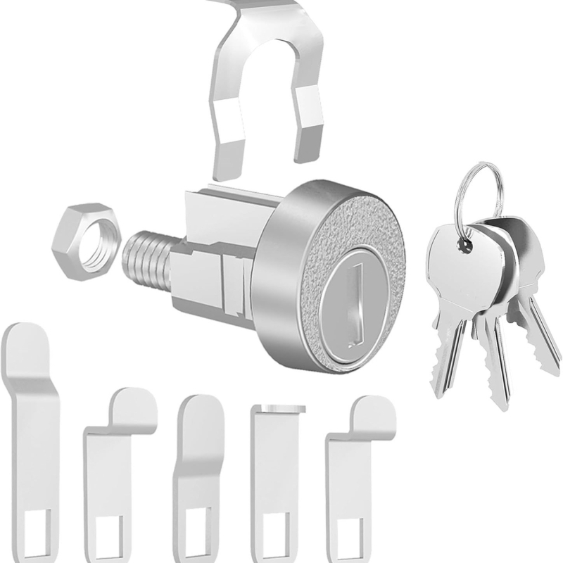 LIKAYO PD103-16 Szekrény/posta zárak készlet, 5 db, cinkötvözet, minden zárhoz saját kulcs