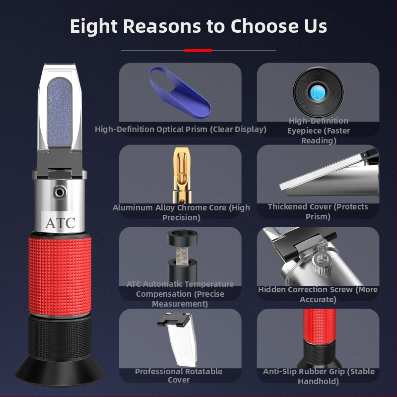 Autóhűtőfolyadék fagyáspont mérő, Propilén-glikol koncentráció mérő, Autó akkumulátor elektrolit hidrométer