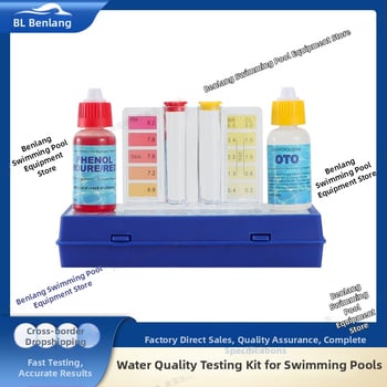 Set za testiranje kvalitete vode bazena: OTO reagijent, pH test, rezidualni klor i test kiseline i baze