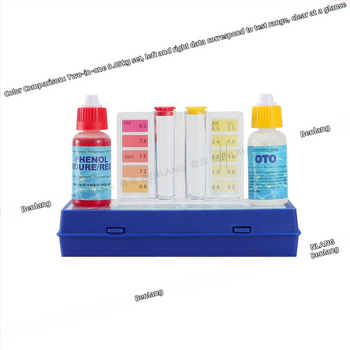 Set za testiranje kvalitete vode bazena: OTO reagijent, pH test, rezidualni klor i test kiseline i baze