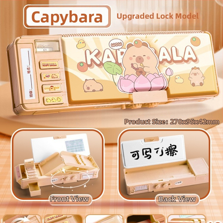 Yitong tolltartó jelszavas záródással, kétszintes, nagy kapacitású, diákoknak, modell Yt-1239e, anyag: műanyag