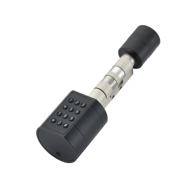 Έξυπνος κυλινδρος πόρτας 0704: πρόσβαση με δακτυλικό αποτύπωμα, κωδικό, εφαρμογή και κάρτα; 50 αποθηκευμένα δακτυλικά αποτυπώματα; >100000 ξεκλειδώσεις; σάρωση <1s; λειτουργεί από -20°C έως 55°C