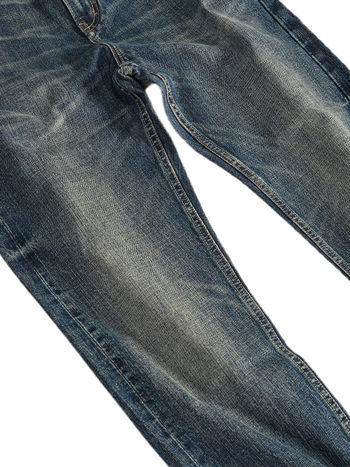 Traperice od selvedge denima 15 oz, vintage teška izrada, straight kroj, zatvarač, srednji struk