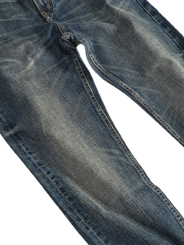 Traperice od selvedge denima 15 oz, vintage teška izrada, straight kroj, zatvarač, srednji struk