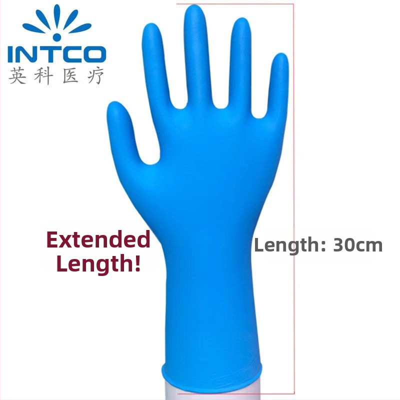 Jednokratne nitril rukavice, povećane debljine, produžene duljine, vodootporne, prehrambene kvalitete