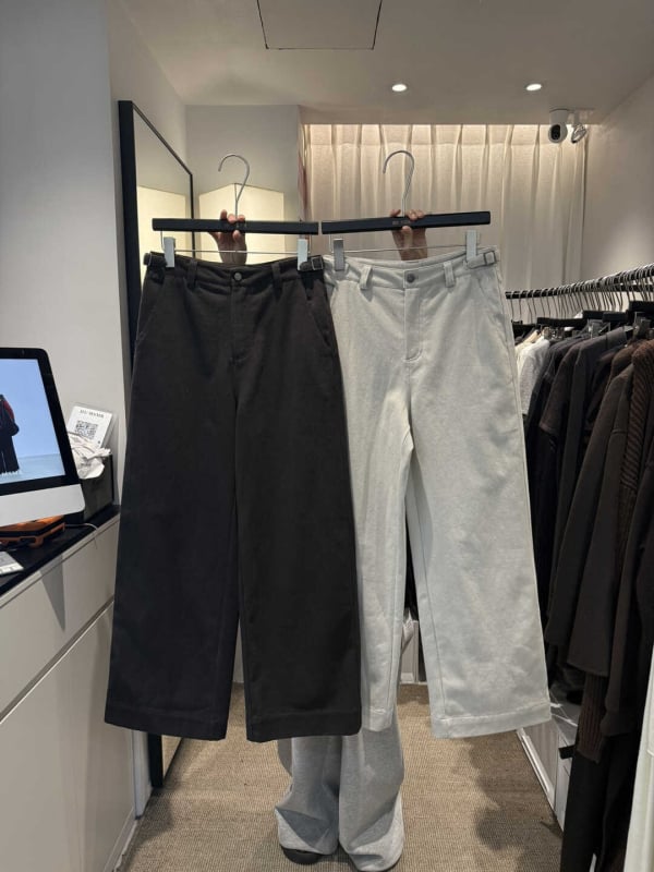 Humsmr Ženske pamučne hlače ravnog kroja, svakodnevne, debeo materijal, 95%+ pamuk, elegantan gradski stil, G0202