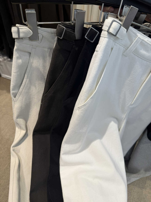 Humsmr Ženske pamučne hlače ravnog kroja, svakodnevne, debeo materijal, 95%+ pamuk, elegantan gradski stil, G0202