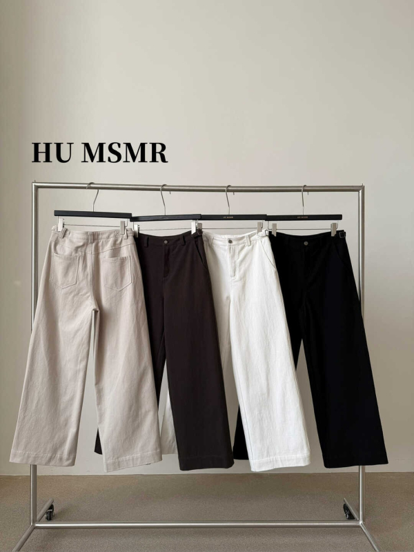 Humsmr Ženske pamučne hlače ravnog kroja, svakodnevne, debeo materijal, 95%+ pamuk, elegantan gradski stil, G0202