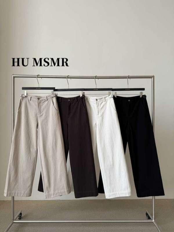 Humsmr Ženske pamučne hlače ravnog kroja, svakodnevne, debeo materijal, 95%+ pamuk, elegantan gradski stil, G0202