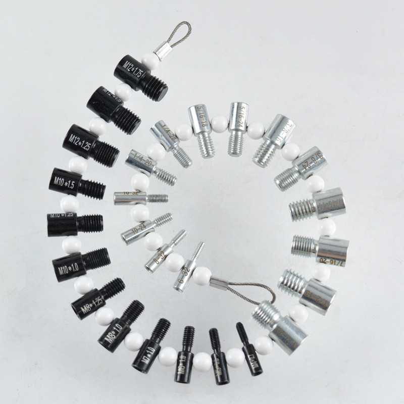 26 részes Go/No-Go menetellenőrző készlet gömbfejű csavarok és anyák meneteinek vizsgálatára – metrikus, imperiális és amerikai szabványok