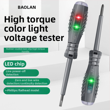 Viacfunkčný tester pero pre elektrikárov s LED indikátorom a magnetickou skrutkou