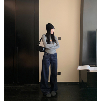 Traperice, ravne nogavice, elegantan gradski stil, denim tkanina, 95% pamuk, srednji pojas