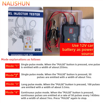 Automobilový tester palivového vstrekovača EM620 — ABS materiál, 162 g