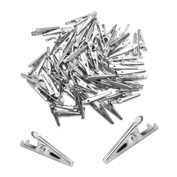 Fém krokodilkapcsok, 100 db, tápegységhez, kísérleti és teszt DIY projektek