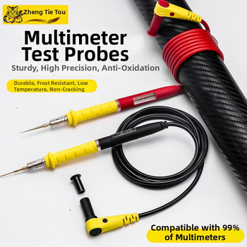Multimeter testovacie vedenie – Značka Zheng tietou; Model: Multimeter test leads; Materiál: silikón + pozlátená meď; Účel: testovacia linka; Pôvod: Čína