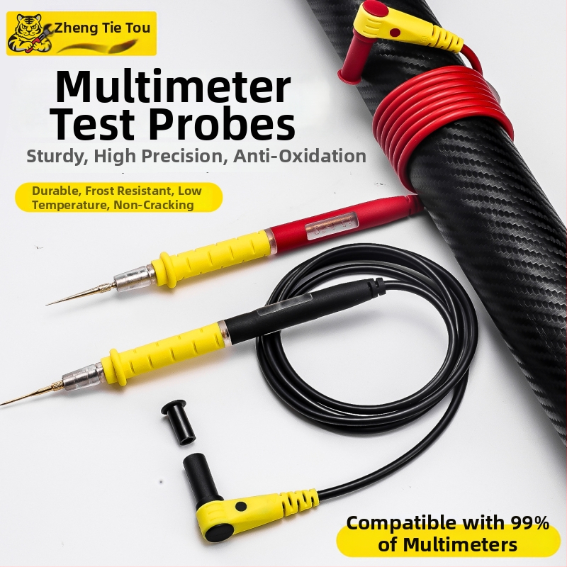 Multimeter testovacie vedenie – Značka Zheng tietou; Model: Multimeter test leads; Materiál: silikón + pozlátená meď; Účel: testovacia linka; Pôvod: Čína