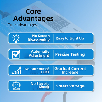 SUSWE LED tester trake za osvjetljenje, unutarnja montaža, napajanje s prekidačem, težina 273 g
