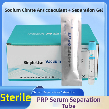 PRP sérum separačná trubička, sterilná lekárska centrifuga na odber krvi, objem 8 ml, Huabo