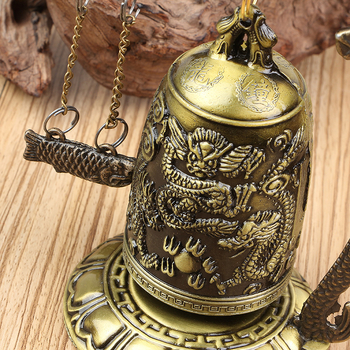 Seven Swords Zvončić od legure s motivom zmaja – uredski dar u kineskom stilu, metalni, elektroplating i lijevanje