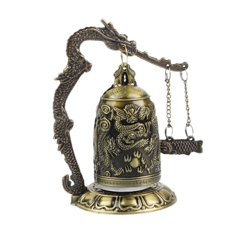 Seven Swords Zvončić od legure s motivom zmaja – uredski dar u kineskom stilu, metalni, elektroplating i lijevanje