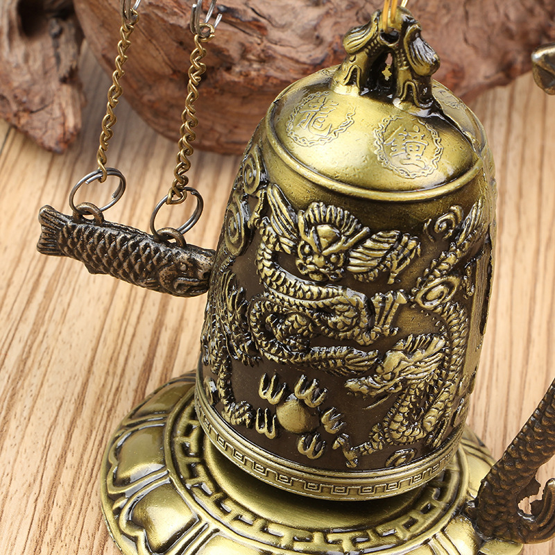 Seven Swords Zvončić od legure s motivom zmaja – uredski dar u kineskom stilu, metalni, elektroplating i lijevanje