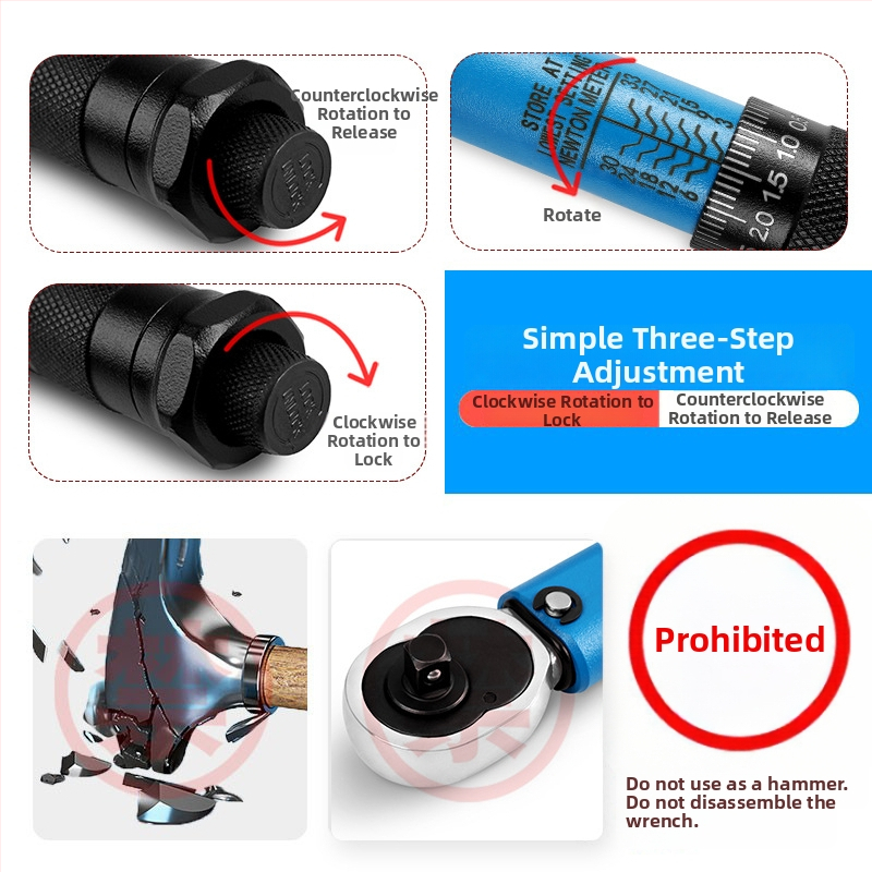 Musen Hall obrtni regulabilni moment ključ – legura, za ispitivanje momenta