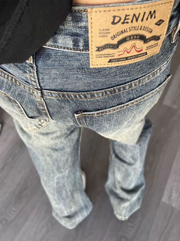 Jacket Villa muške traperice, ravnog kroja, srednji porast, zip, pamuk denim