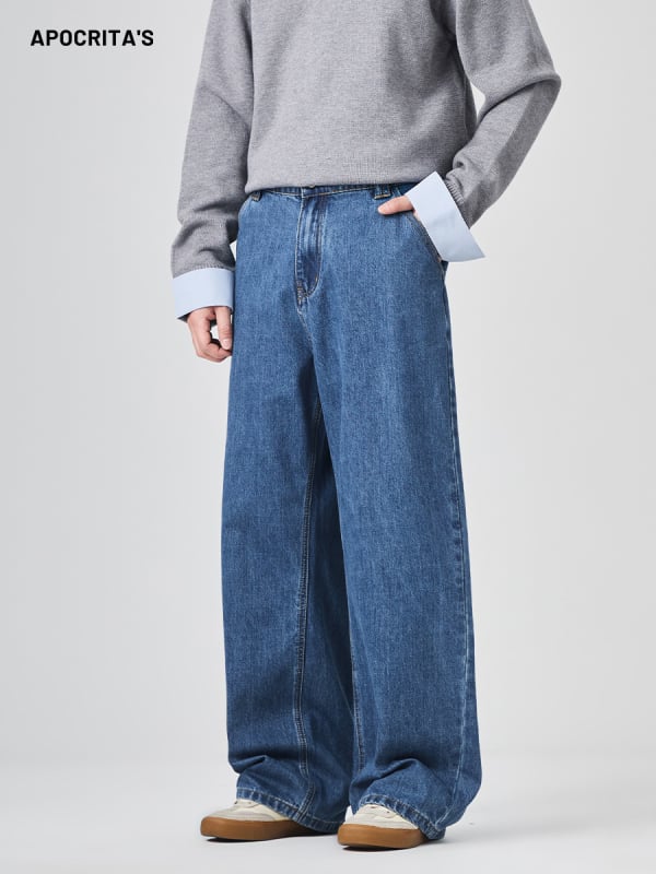 Apo unisex traperice za jesen-zimu, široke nogavice, ležernog kroja, produžena verzija