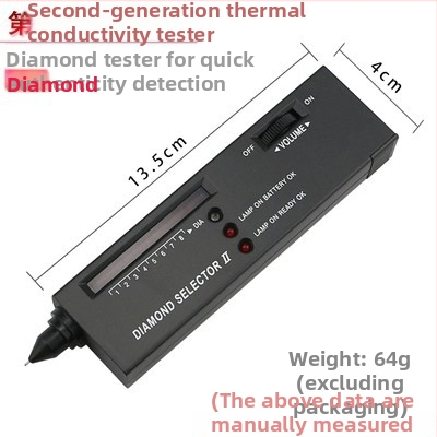 Termikus vezetőképesség mérő készülék a gyémántok hitelességének igazolására és drágakövek tesztelésére: jade és kristály; keménység toll, gyémánt toll, moissanit toll