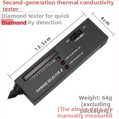 Termikus vezetőképesség mérő készülék a gyémántok hitelességének igazolására és drágakövek tesztelésére: jade és kristály; keménység toll, gyémánt toll, moissanit toll