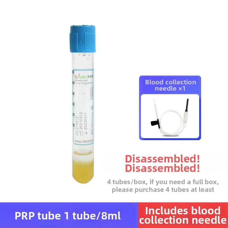 Jednokratna krvna probna cijev PRP sa sterilnim gel-separatorom natrijev citrat za separaciju seruma