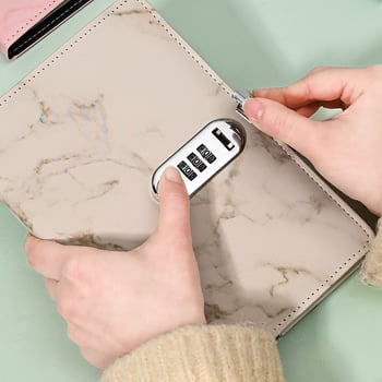 Bilježnica Boyao, PU korica s mramornim uzorkom, žično vezanje, papir 80 g/m², 100 stranica