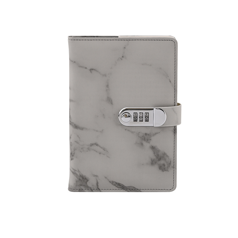 Bilježnica Boyao, PU korica s mramornim uzorkom, žično vezanje, papir 80 g/m², 100 stranica