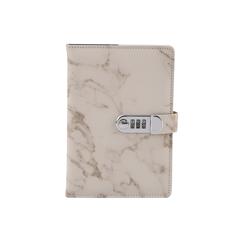 Bilježnica Boyao, PU korica s mramornim uzorkom, žično vezanje, papir 80 g/m², 100 stranica