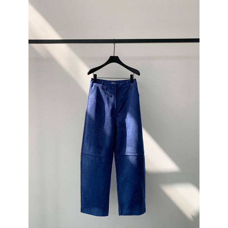 Ženske hlače u scimitar kroju, visoki pojas, dugačke do poda, casual stil, poliester (95%+), panel dizajn kolaže
