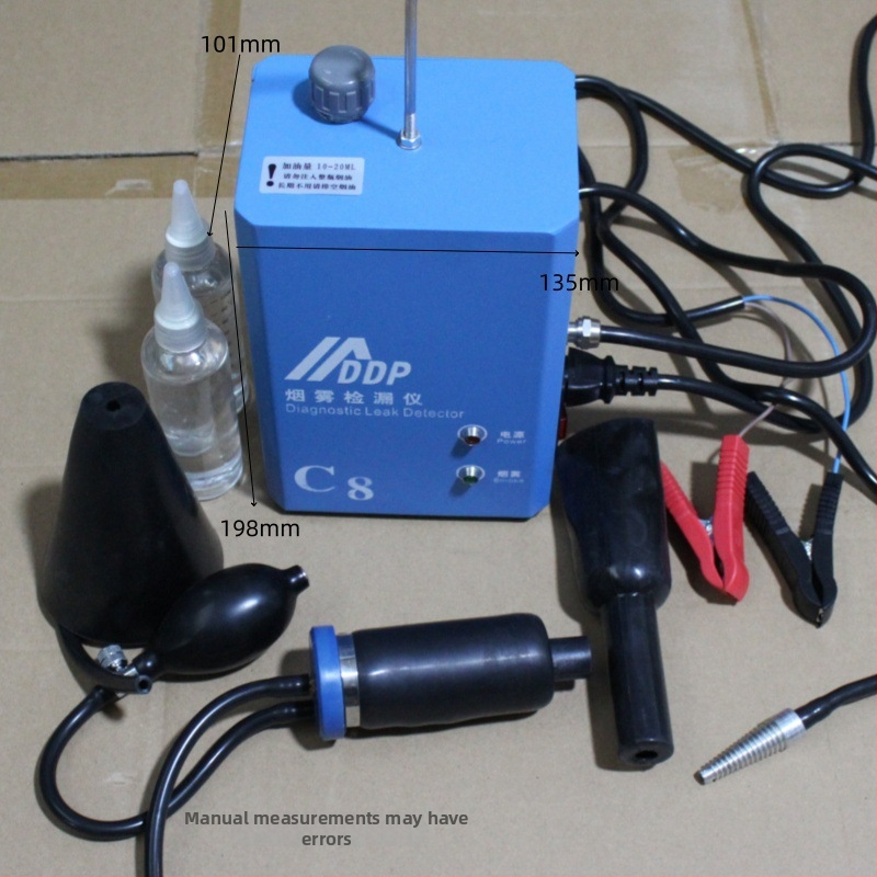 Tester úniku dymu z automobilu s detekciou bočných únikov a diagnostikou porúch