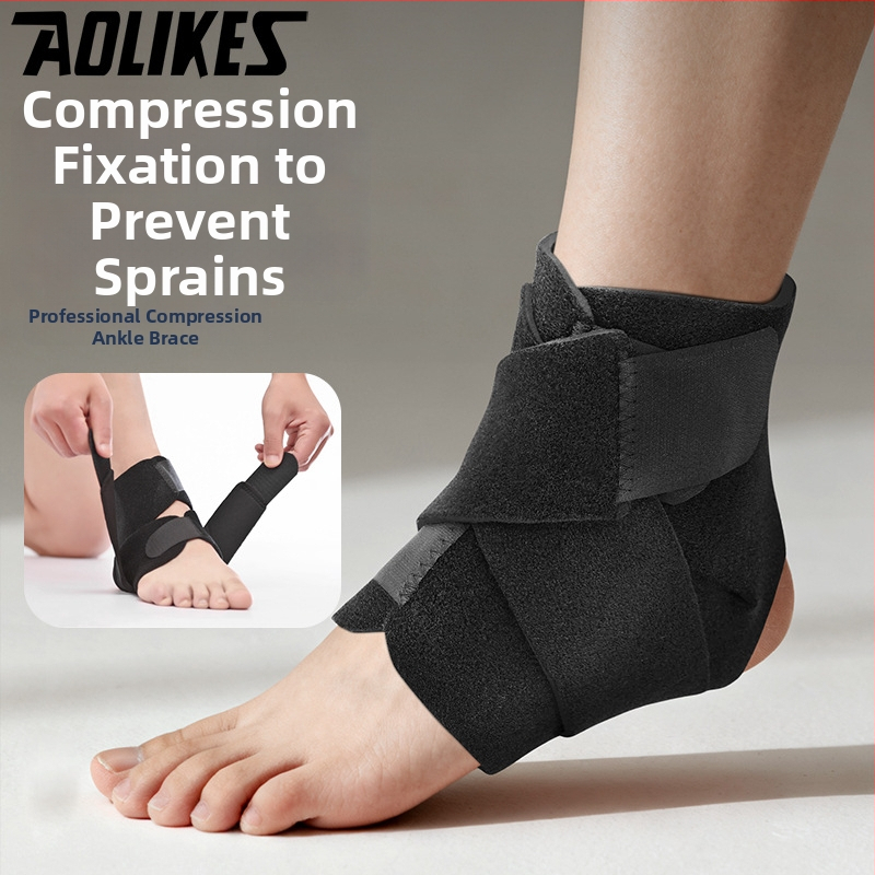 Aolikes zaštita za gležanj s elastičnom kompresijom — najlon, univerzalna za trčanje, vožnju biciklom i vanjske sportove