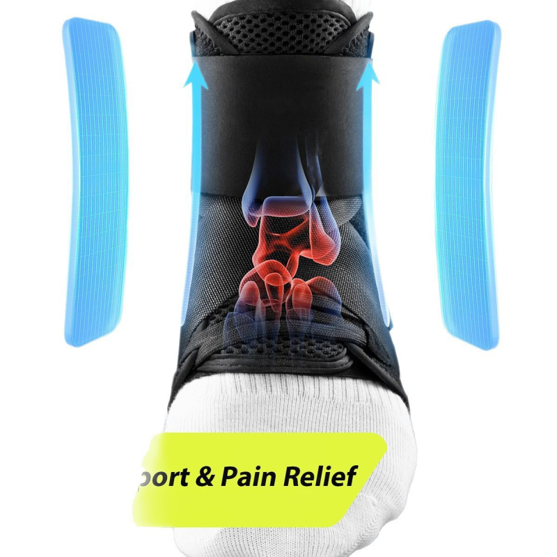 Sportska gležanj ortoza s prozračnom zaštitom – gumeni materijal, pogodna za nogomet i trčanje